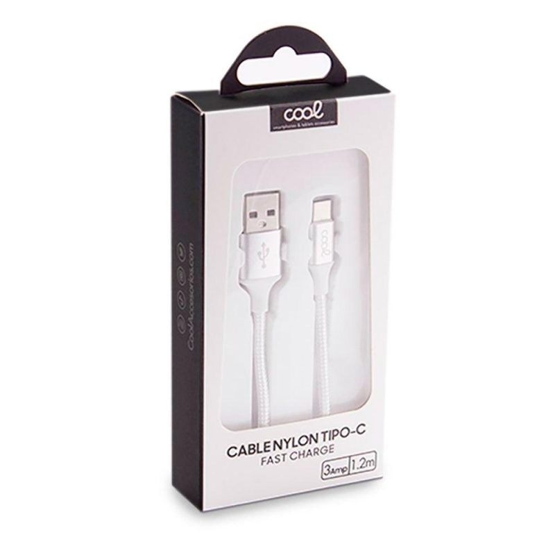 USB Cables | Nylon 1.2 m USB-C Cable White Cables USB Cables