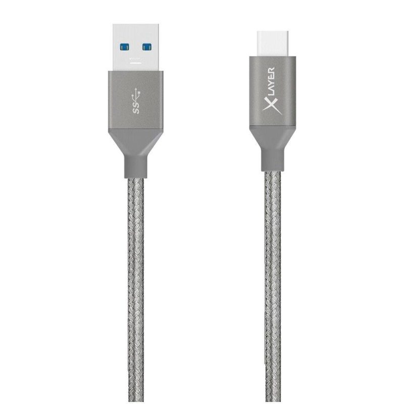 USB Cables | Premium USB 3.0 To Type C Cable 1.2 m Grey Cables Grey