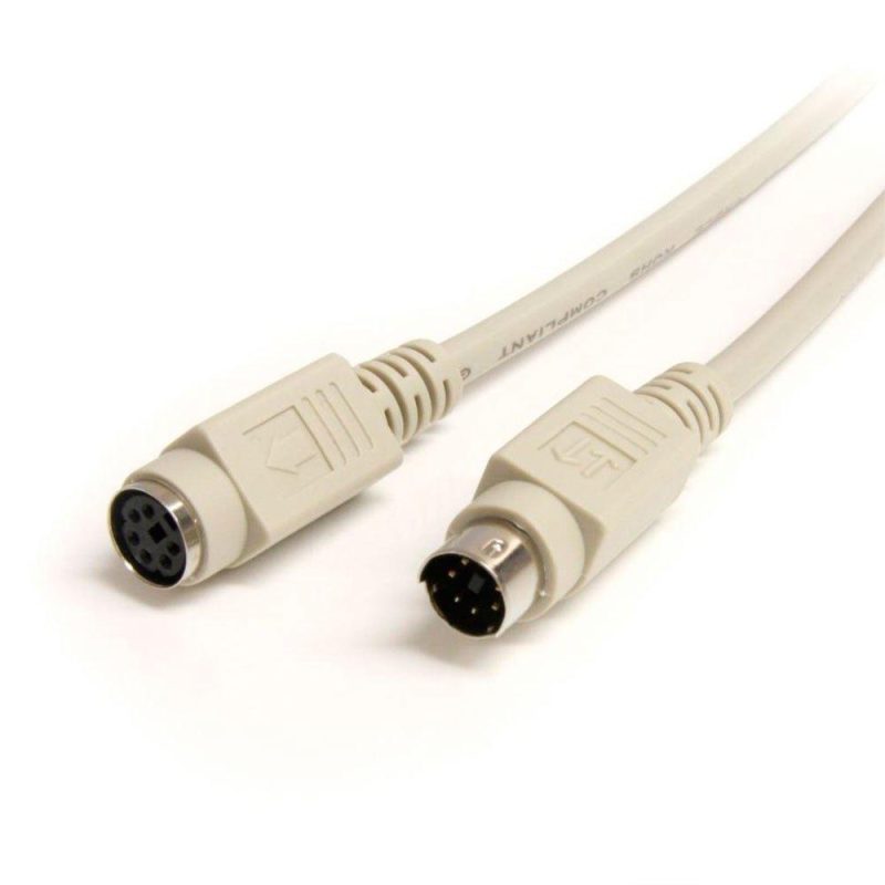 USB Cables | PS/2 Keyboard/Mouse Extension Cable 1.8m Beige Cables Beige