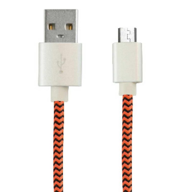 USB Cables | Sport /Micro 1 m USB Cable Orange / Black Cables Black