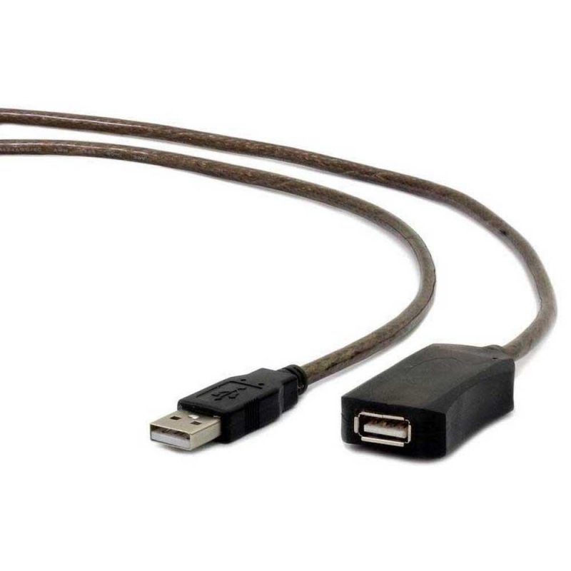 USB Cables | UAE-01-5M M/F 5 m USB-A Extension Cable Grey Cables Grey