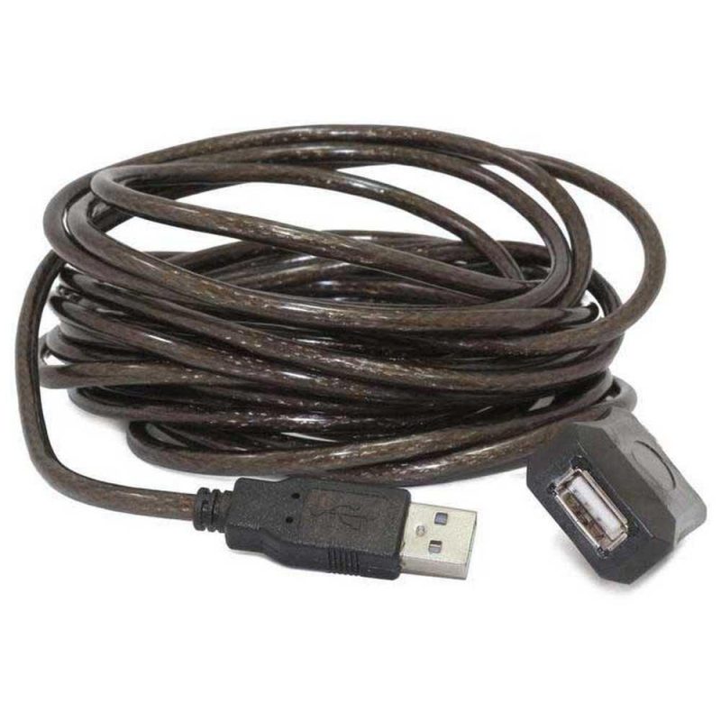 USB Cables | UAE-01-5M M/F 5 m USB-A Extension Cable Grey Cables Grey