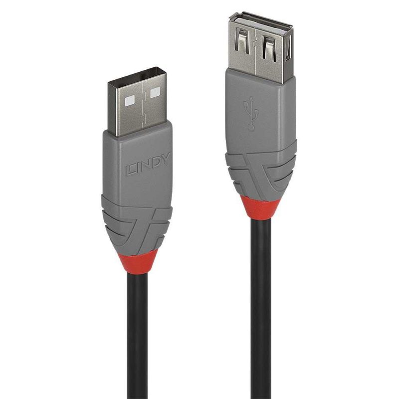 USB Cables | USB 2.0 Cable 1 m Grey / Black / Red Cables Black