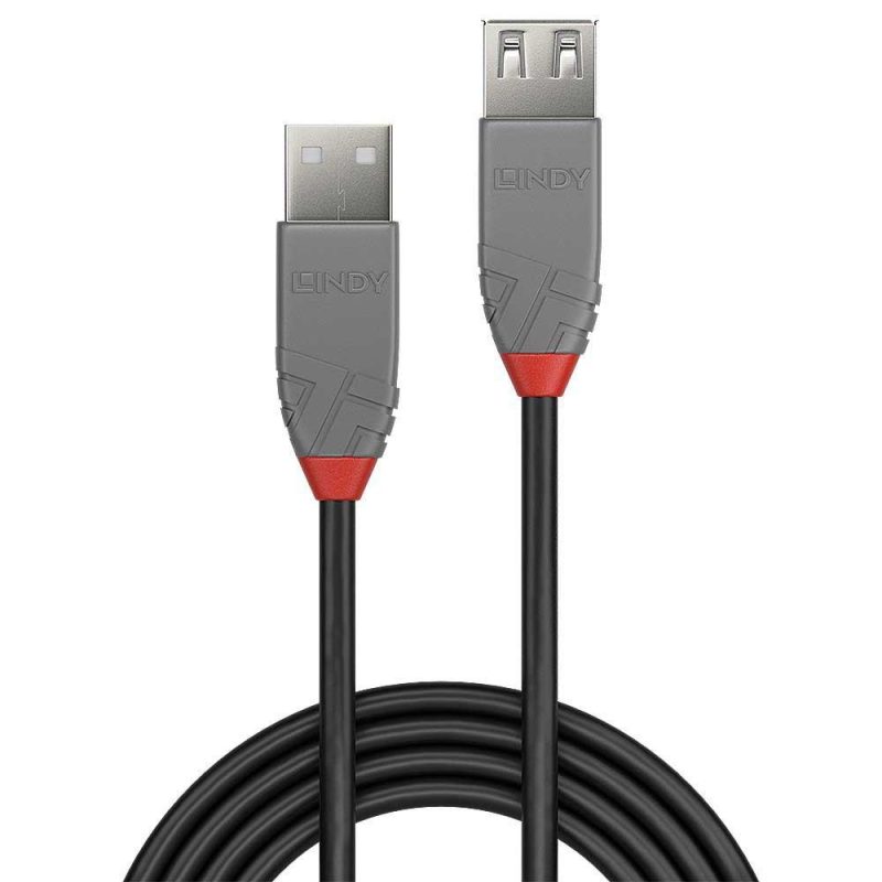 USB Cables | USB 2.0 Cable 1 m Grey / Black / Red Cables Black