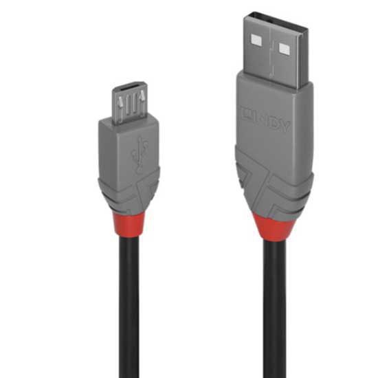 USB Cables | USB 2.0 USB-A To Micro USB-B Cable 1 m Black / Grey Cables Black