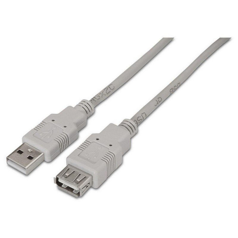 USB Cables | USB-A 2.0 To M/F 3 m Beige Cables Beige