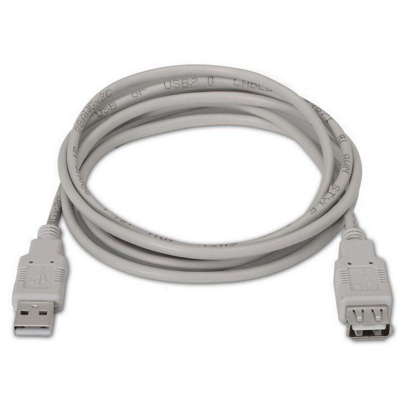 USB Cables | USB-A 2.0 To M/F 3 m Beige Cables Beige