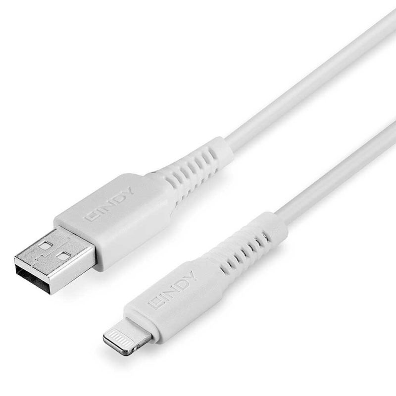 USB Cables | USB-A To Lightning Cable 2 m White Cables USB Cables