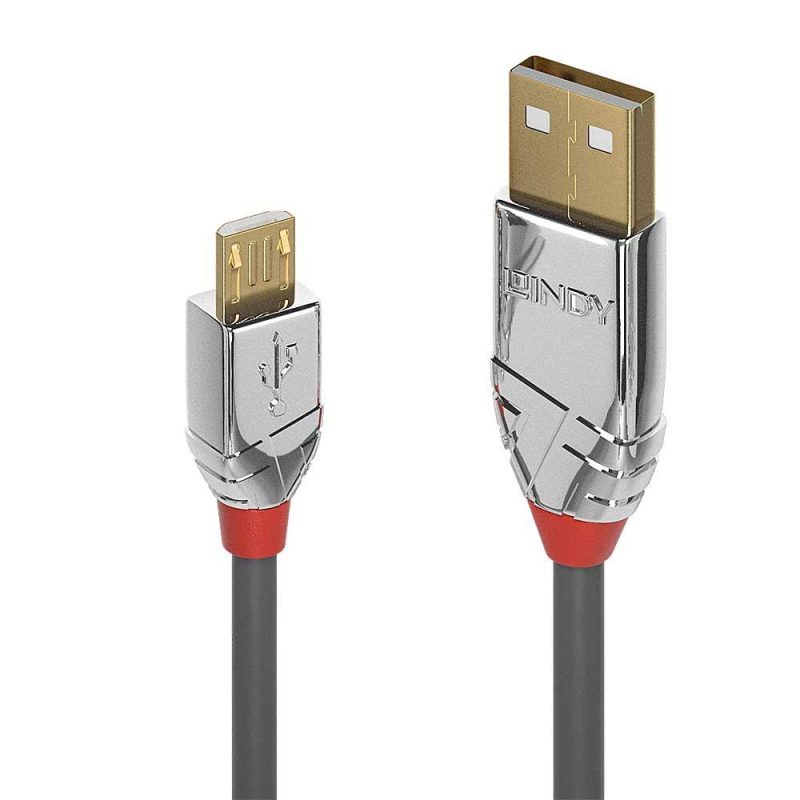 USB Cables | USB USB-A To Micro USB-B Cable 5 m Black / Grey Cables Black