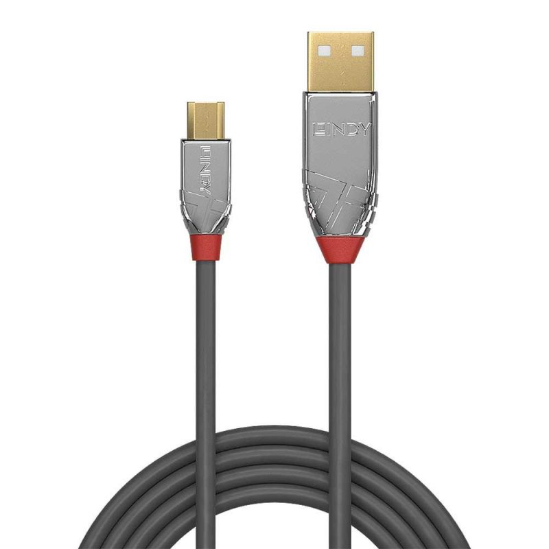 USB Cables | USB USB-A To Micro USB-B Cable 5 m Black / Grey Cables Black