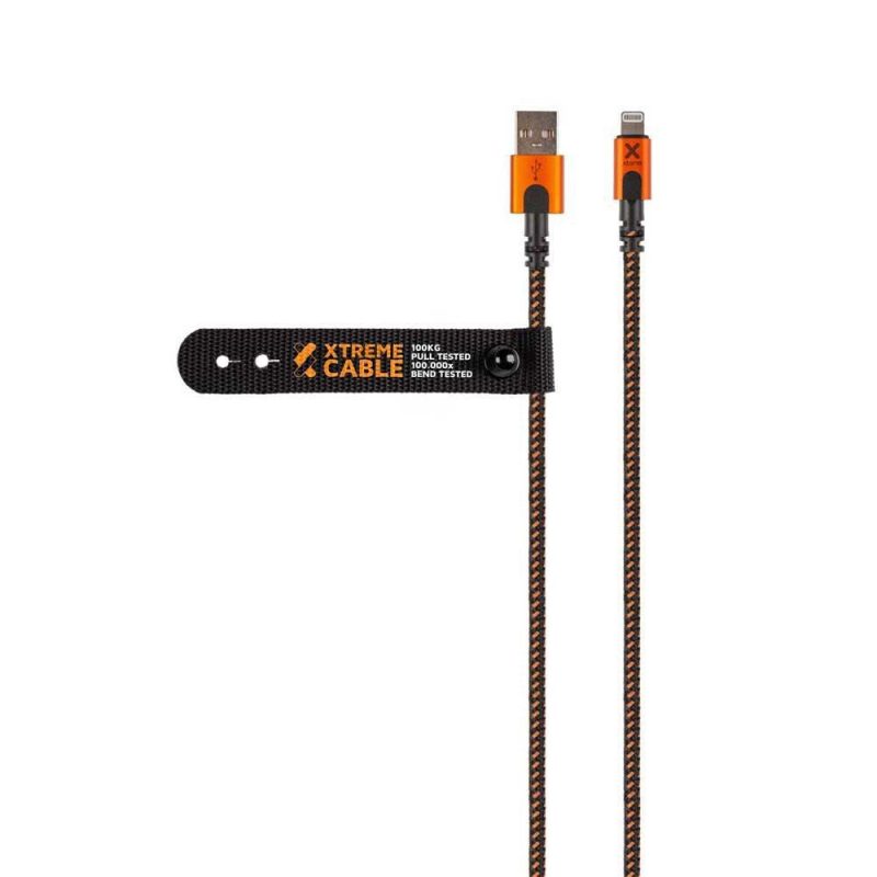 USB Cables | Xtreme USB-A To Lightning Cable 1.5 m Orange / Black Cables Black