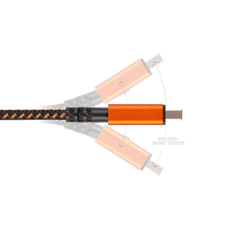 USB Cables | Xtreme USB-A To Lightning Cable 1.5 m Orange / Black Cables Black