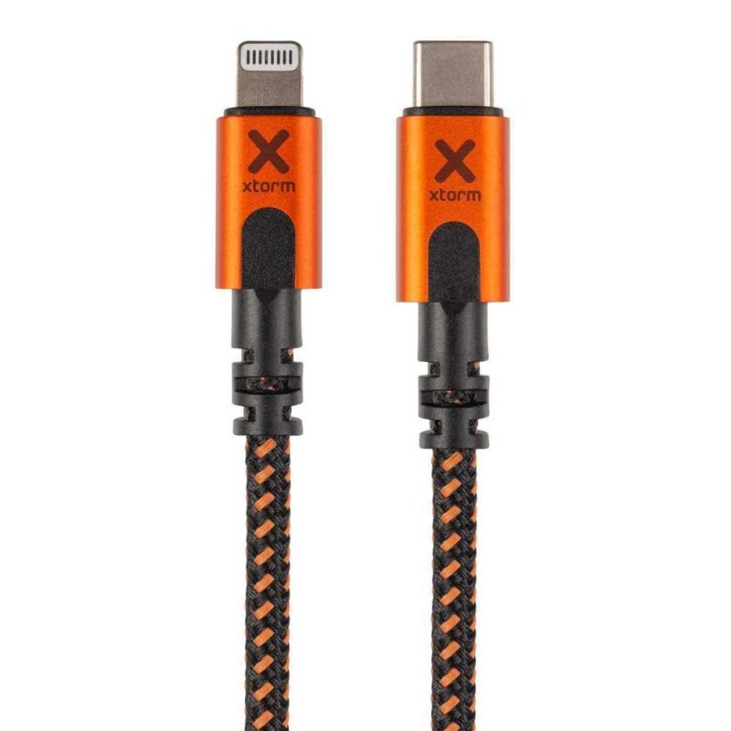 USB Cables | Xtreme USB-C To Lightning Cable 1.5 m Orange / Black Cables Black