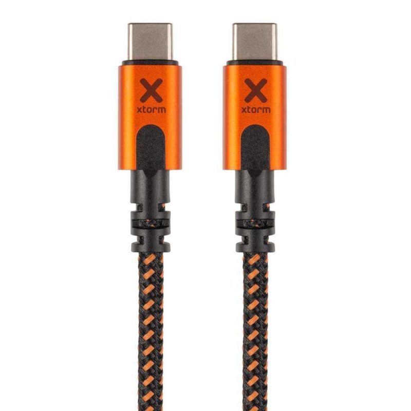 USB Cables | Xtreme USB-C Cable 1.5 m Orange / Black Cables Black