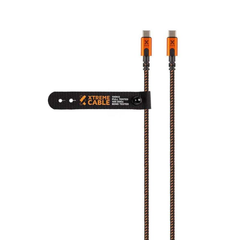 USB Cables | Xtreme USB-C Cable 1.5 m Orange / Black Cables Black