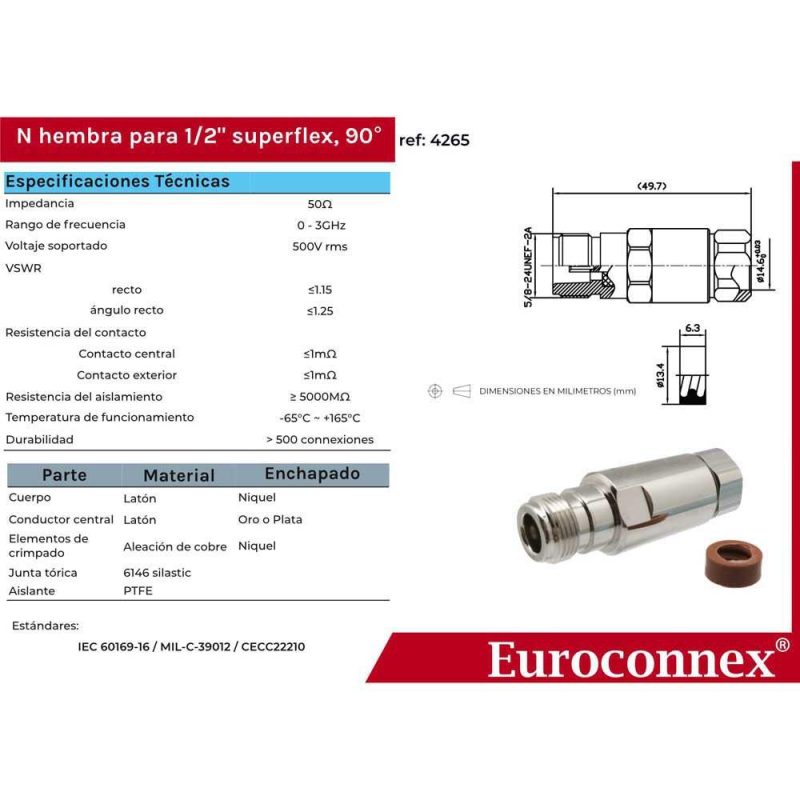 Audio and Video | Female Weld For 1/2´´ N Connector Cable Silver Audio & Video Audio & Video