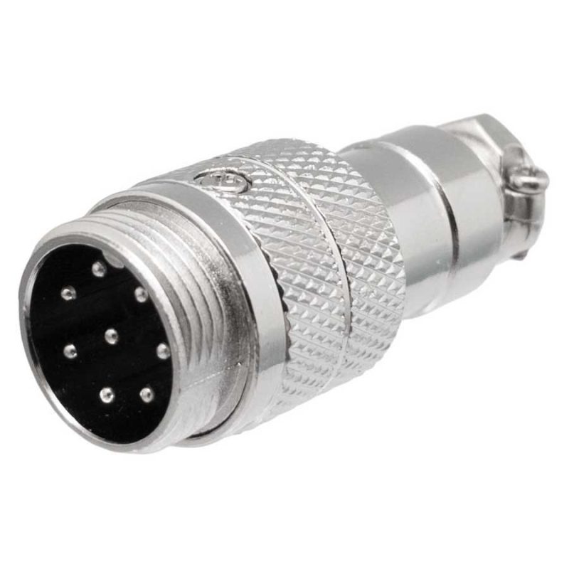 Audio and Video | Microphone 8 Pin 1563 GX16 Connector Silver Audio & Video Audio & Video