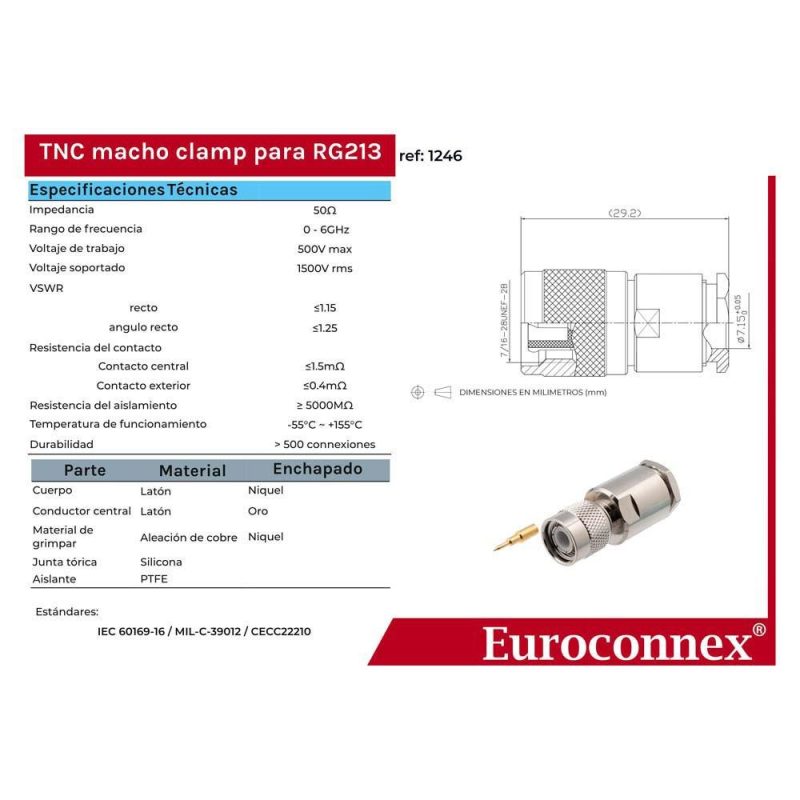 Audio and Video | Tnc Male Weld Ptfe RG213 Connector Silver Audio & Video Audio & Video